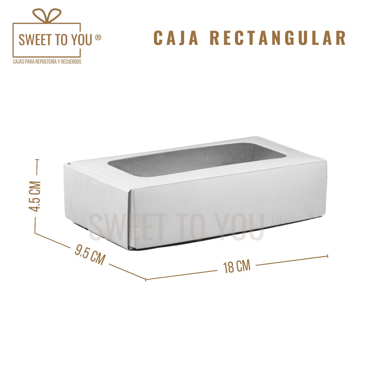 Caja Rectangular | Blanca | 18x9.5x4.5 cm