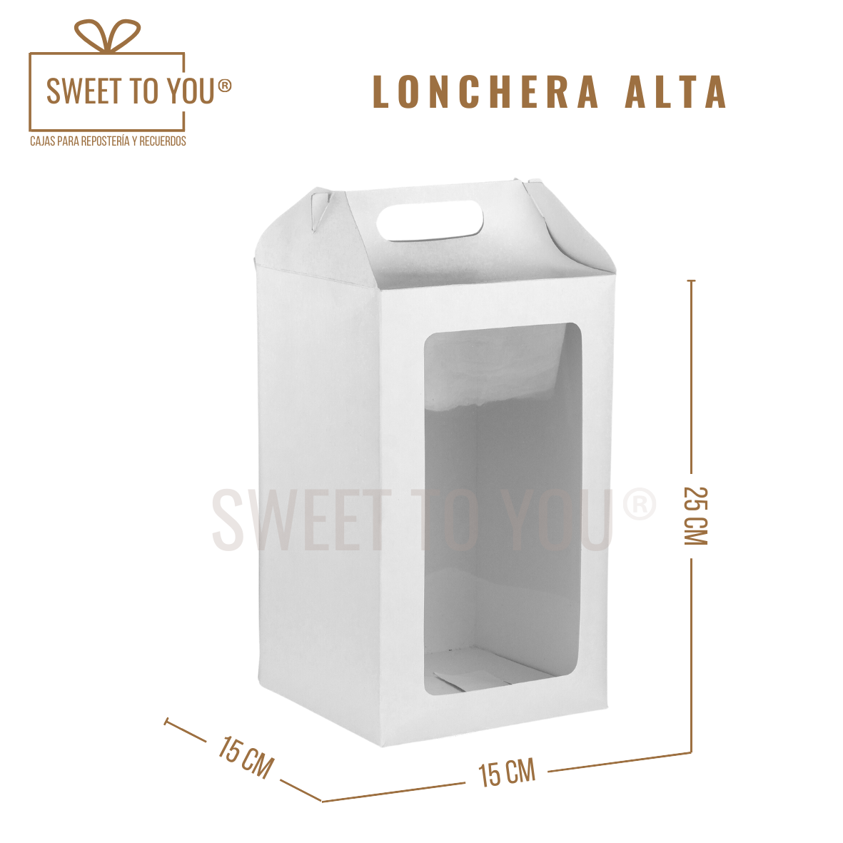 Lonchera | Blanca | 25x15x15 cm