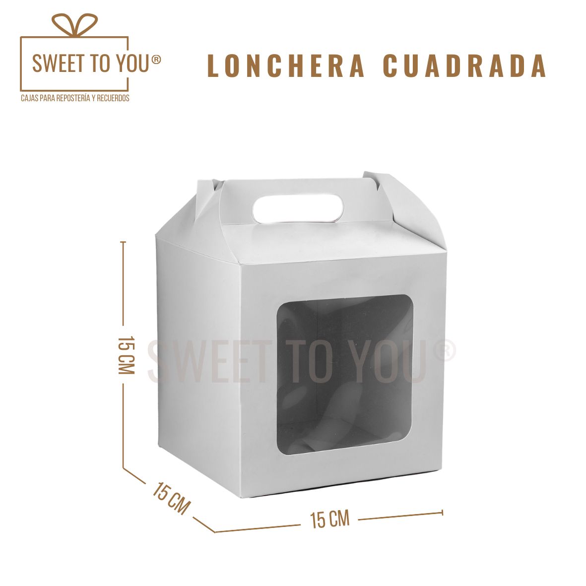 Lonchera | Blanca | 15x15x15 cm