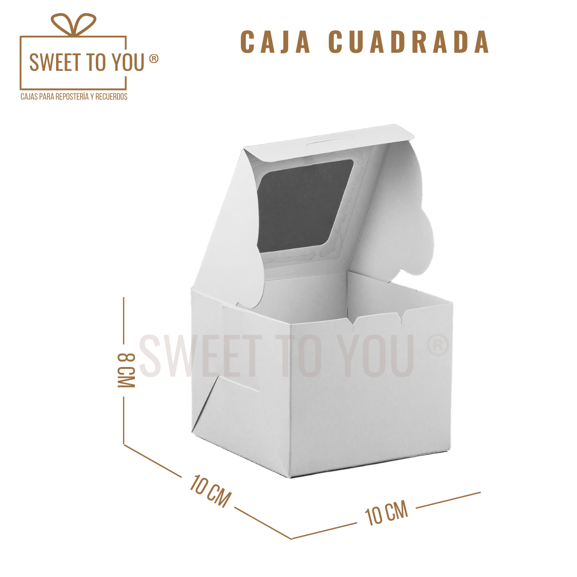 Caja Cuadrada | Blanca | 10x10x8 cm