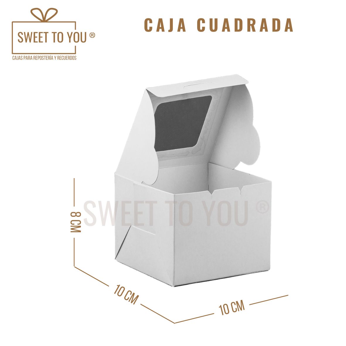 Caja Cuadrada | Blanca | 10x10x8 cm