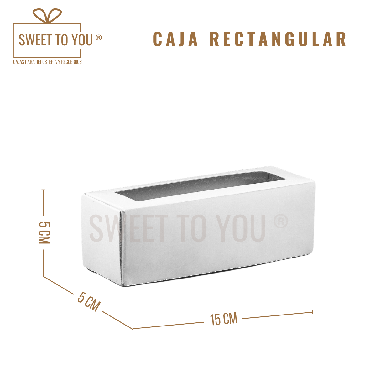 Caja Rectangular | Blanca | 15x5x5 cm