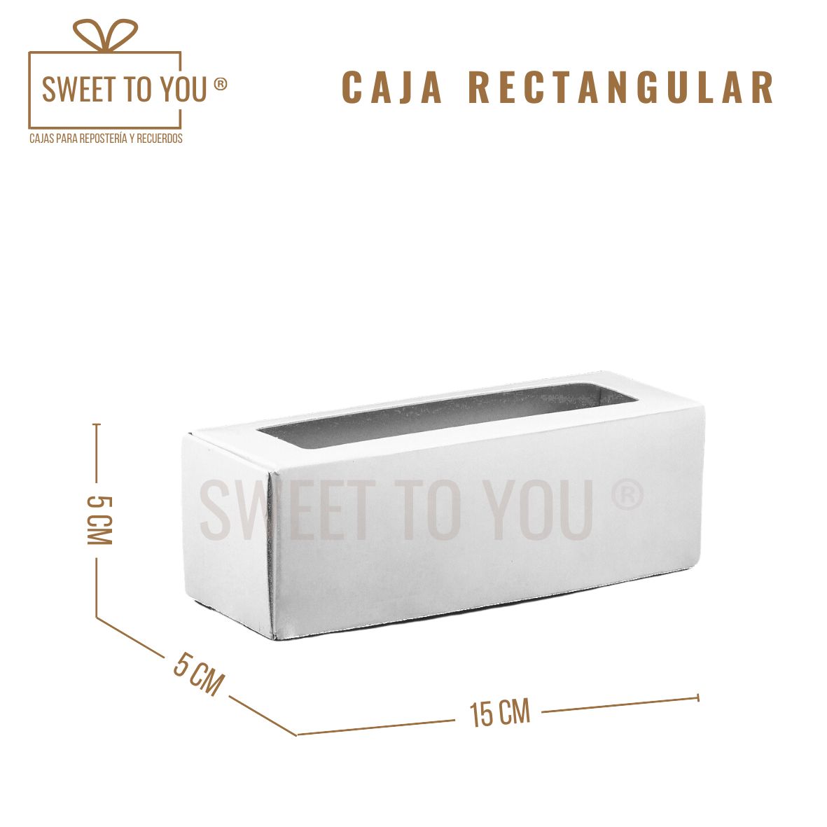 Caja Rectangular | Blanca | 15x5x5 cm