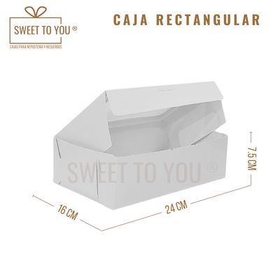 Caja Rectangular | Blanca | 24x16x7.5 cm