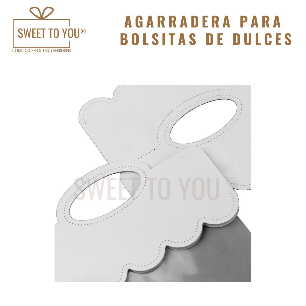 Paq. 25 Bag Topper | Blanca | 11x5 cm