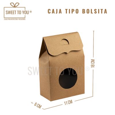 Caja Tipo Bolsita | Craft | 18x11x6 cm