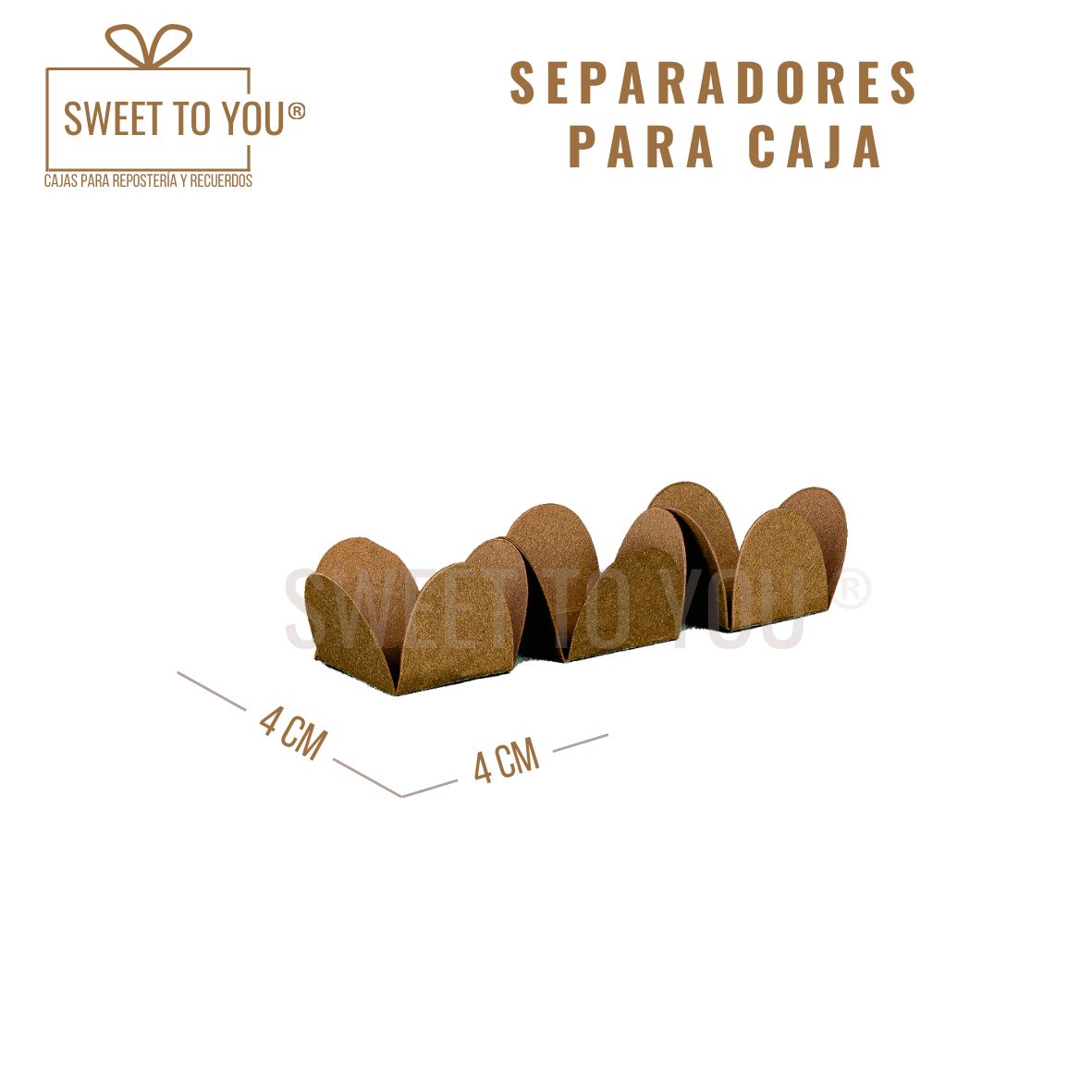 Paq. 50 Separadores Para Caja | Craft | 4x4 cm