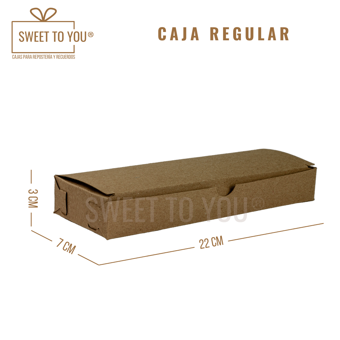 Caja Regular Lisa | Craft | 22x7x3 cm