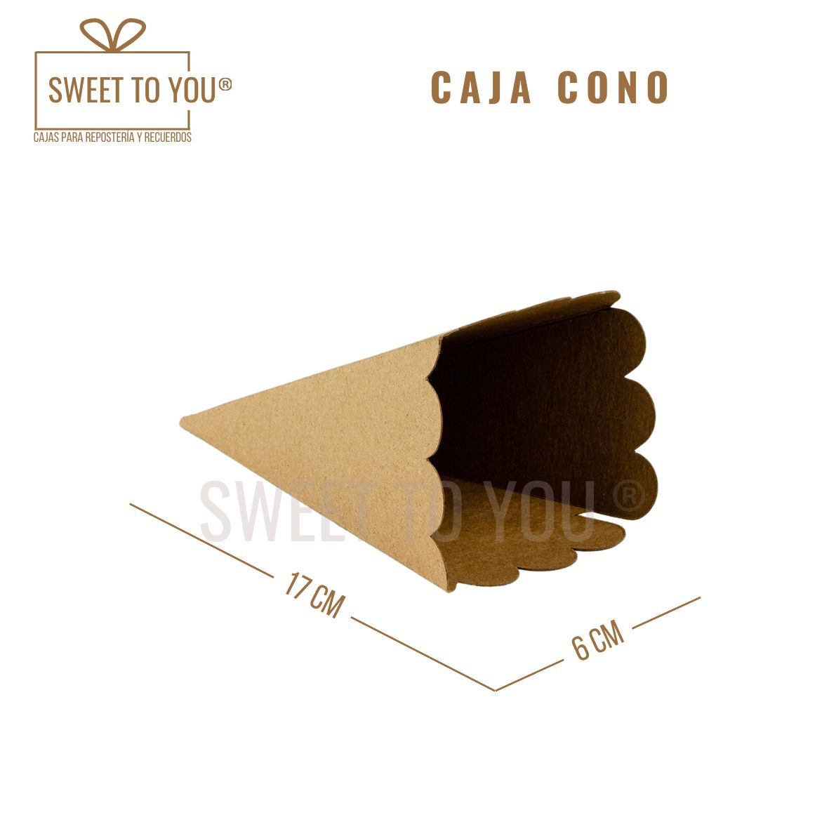 Caja Cono | Craft | 17x6 cm