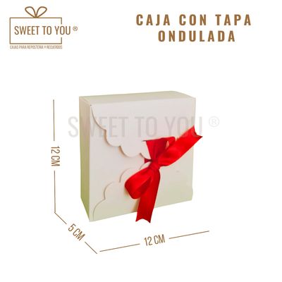 Caja Tapa Ondulada | Blanca |12x12x5 cm