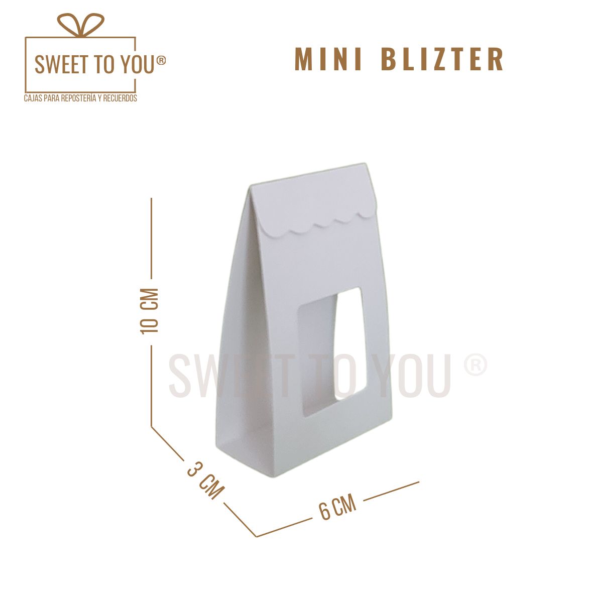 Porta Recuerdos Mini | Blanca | 10x6x3 cm