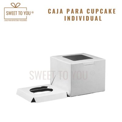 Caja Cupcake | Individual | Blanca | 10x10x8 cm