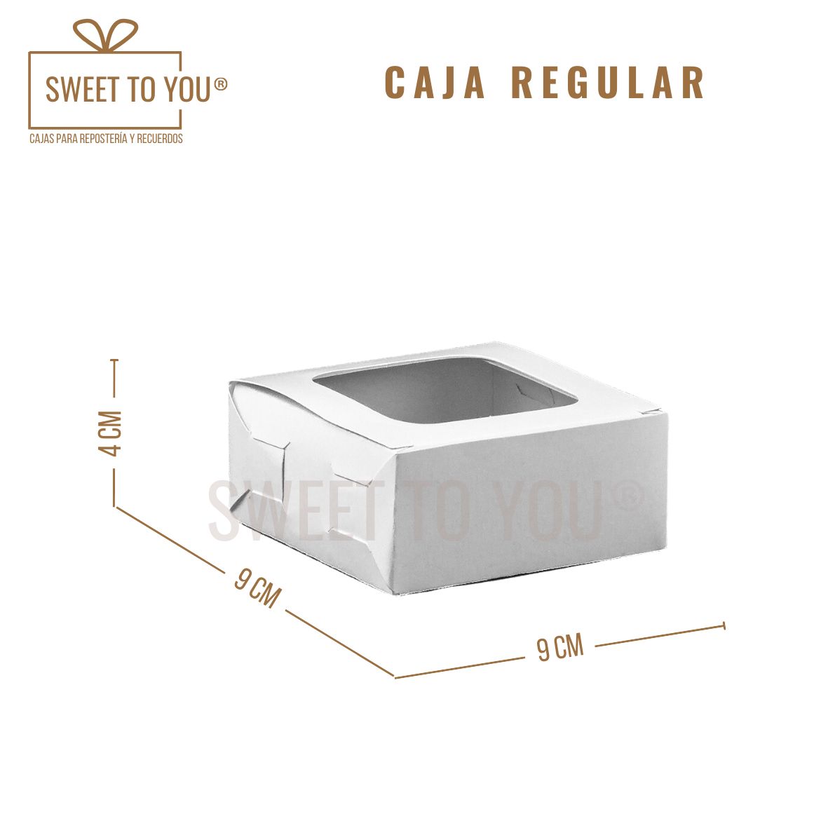 Caja Regular | Blanca | 9x9x4 cm