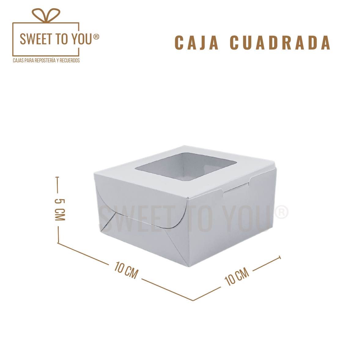 Caja Cuadrada | Blanca | 10x10x5 cm