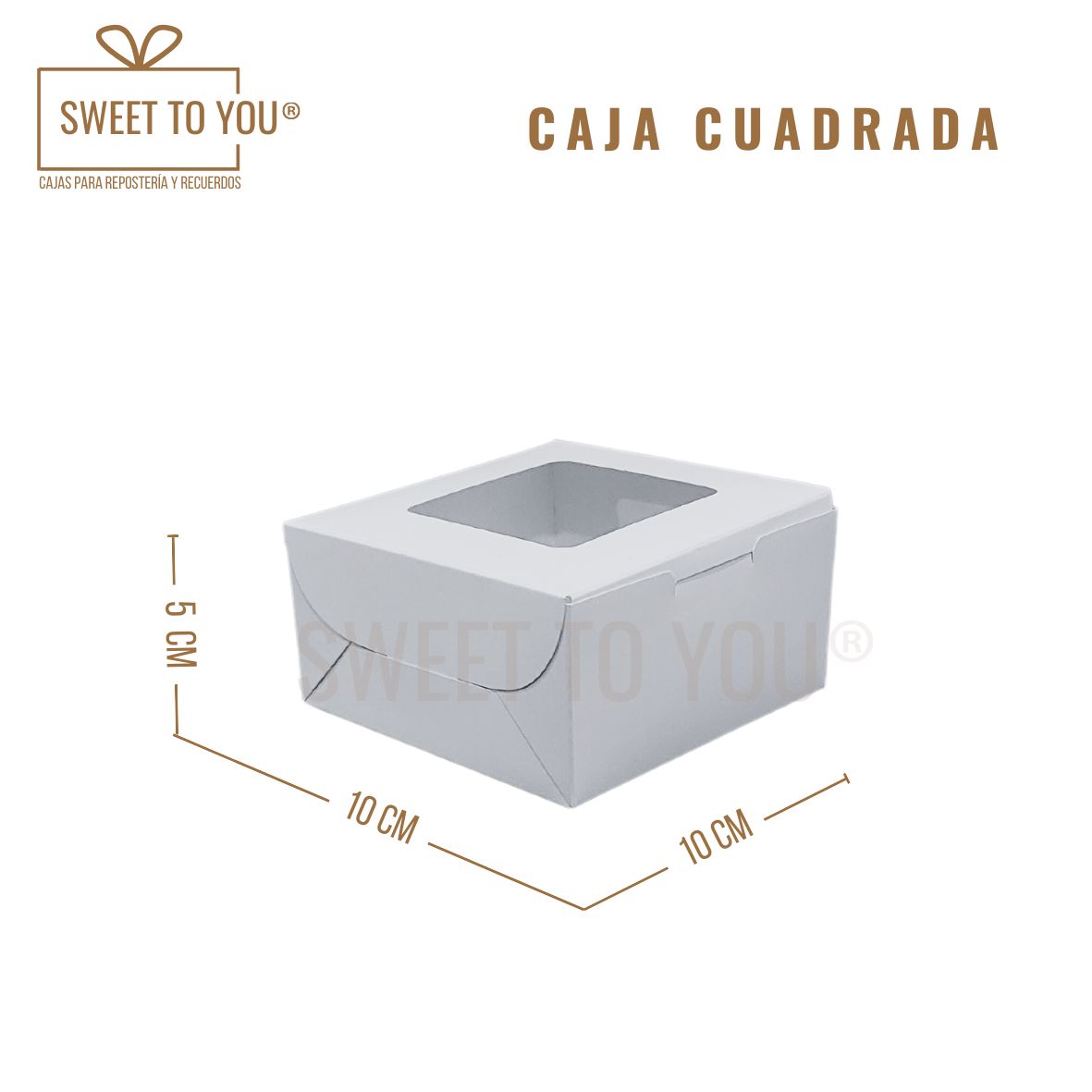 Caja Cuadrada | Blanca | 10x10x5 cm