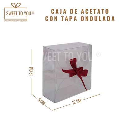 Caja Tapa Ondulada | Acetato | 12x12x5 cm