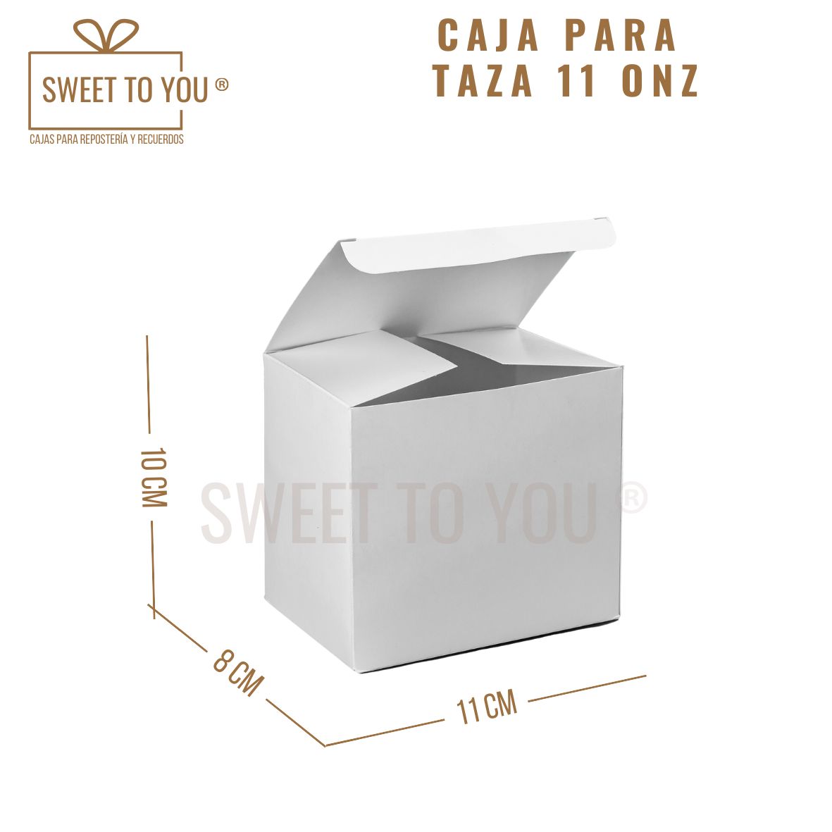 Caja Para Taza | 11 Onz | Blanca | 10x11x8 cm