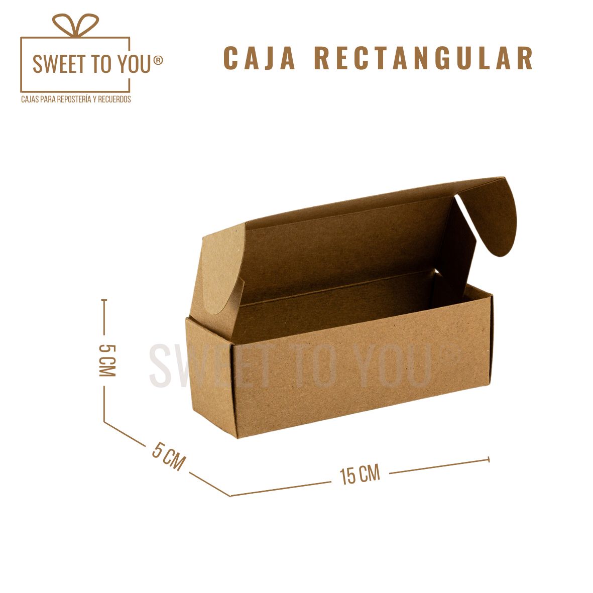 Caja Rectangular Lisa | Craft | 15x5x5 cm