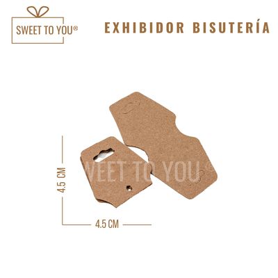 Paq. 50 Exhibidor Para Bistuteria | Joyeria | C | 4x5 cm