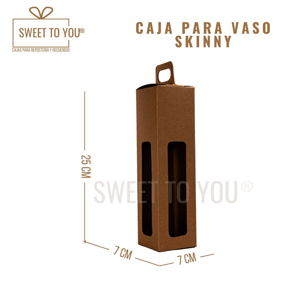 Caja Para Vaso Skinny | Craft | 25x7x7 cm