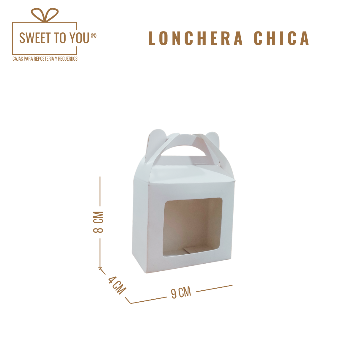 Lonchera | Blanca | 8x4x9 cm