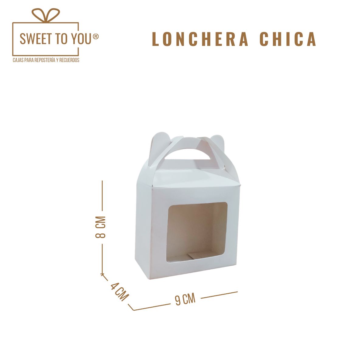 Lonchera | Blanca | 8x4x9 cm