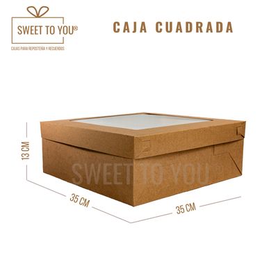 Caja Cuadrada + Tapa | Craft | 35x35x13 cm