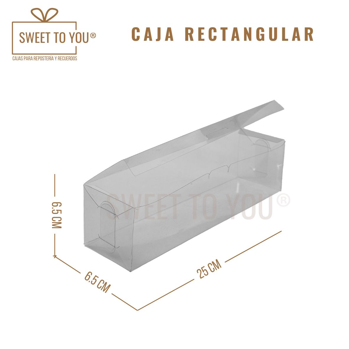 Caja Rectangular | Acetato | 25x6.5x6.5 cm