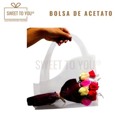 Bolsa Flor | Acetato | 28x10 cm