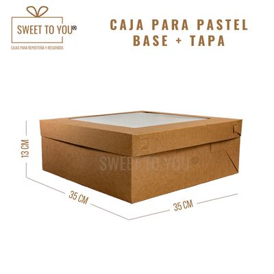 Caja Pastel + Tapa | Craft | 35x35x13 cm