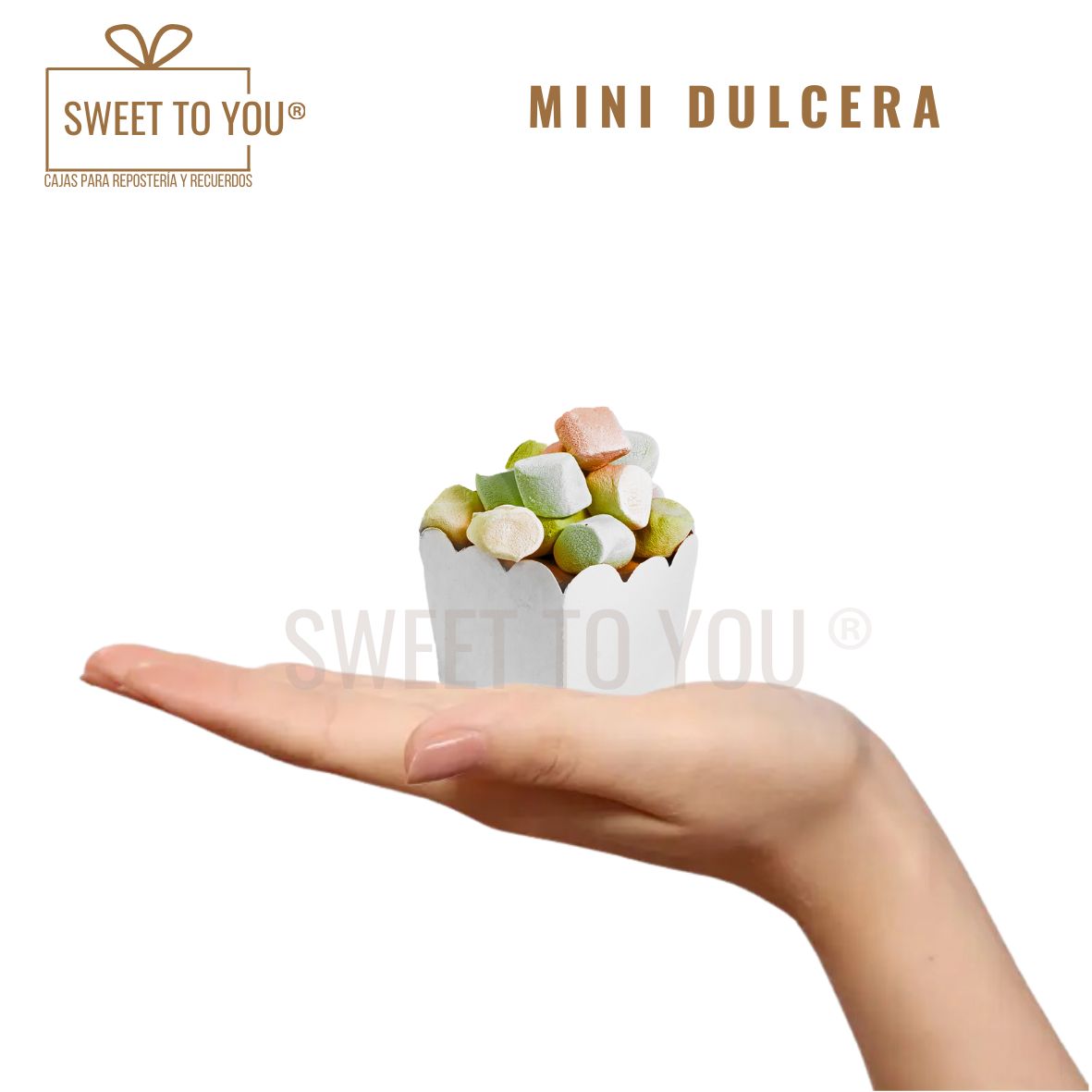 Caja Dulcera Mini | Blanca | 5x5 cm