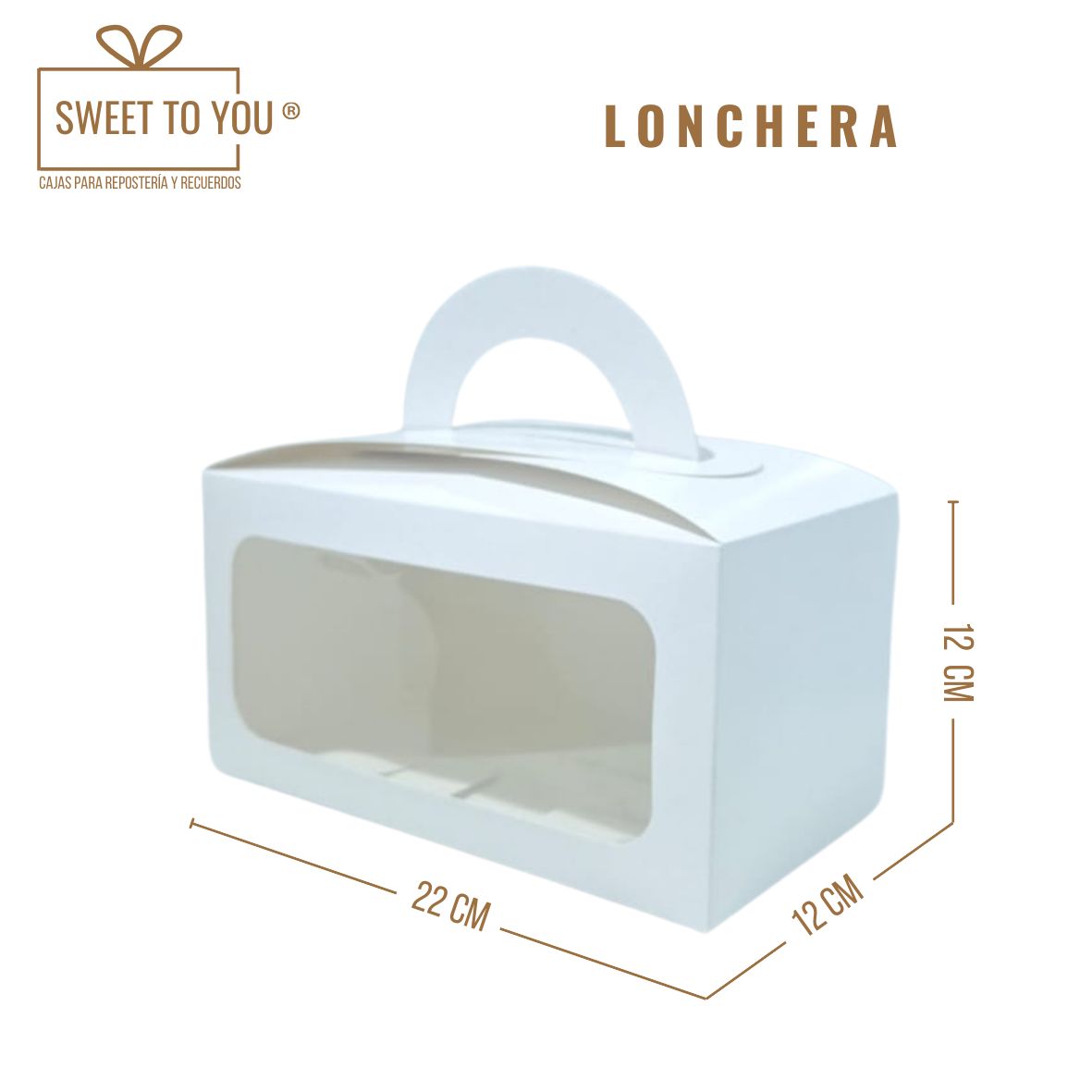 Lonchera Horizontal | Blanca | 12x22x12 cm