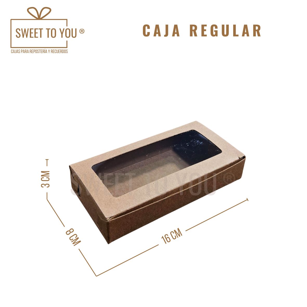 Caja Regular | Kraft | 16*8*3 cm