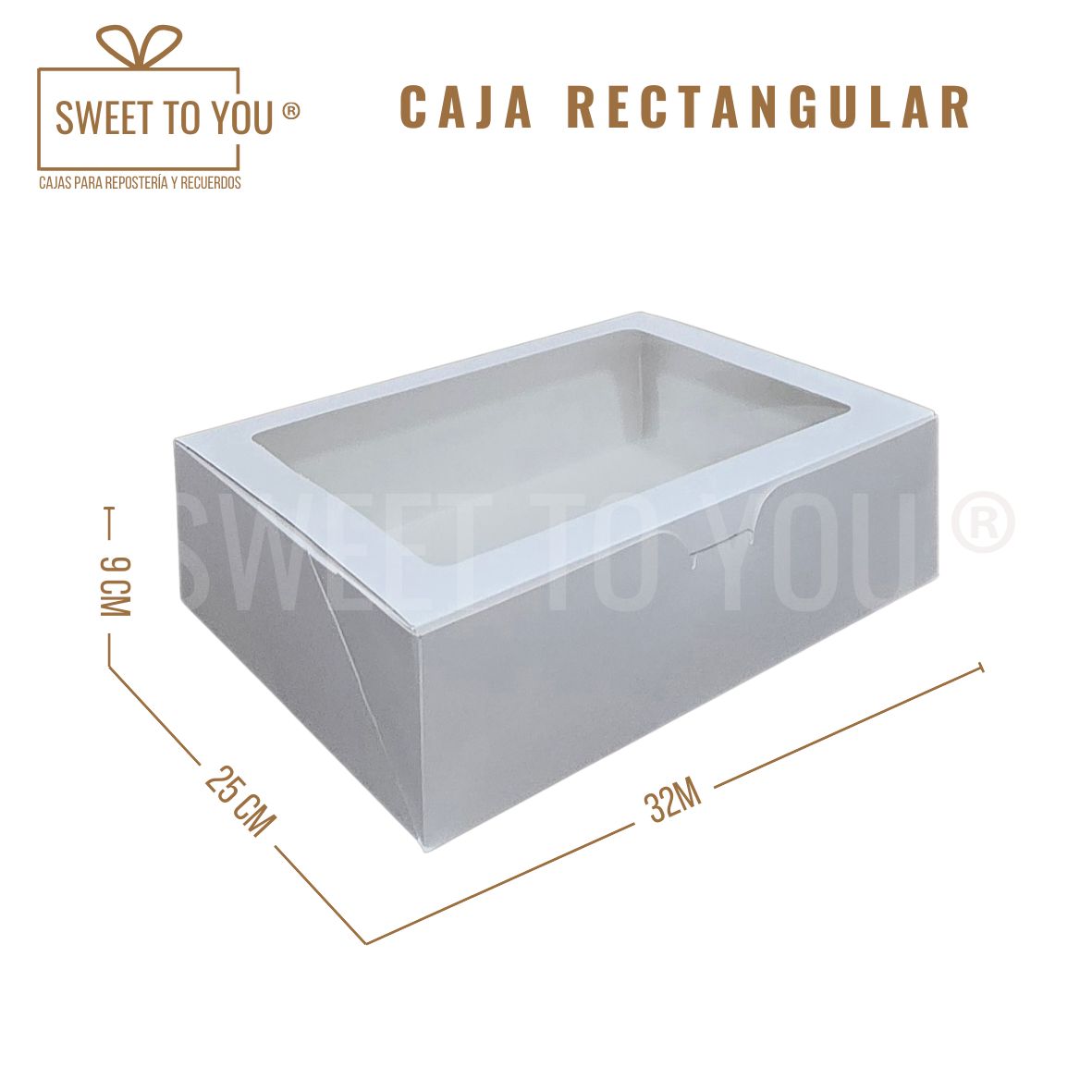 Caja Rectangular | Blanca | 32x25x9 cm