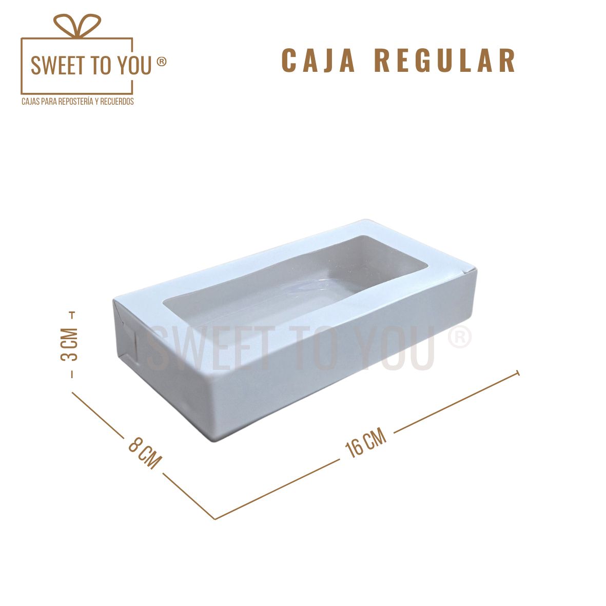 Caja Regular | Blanca | 16x8x3 cm
