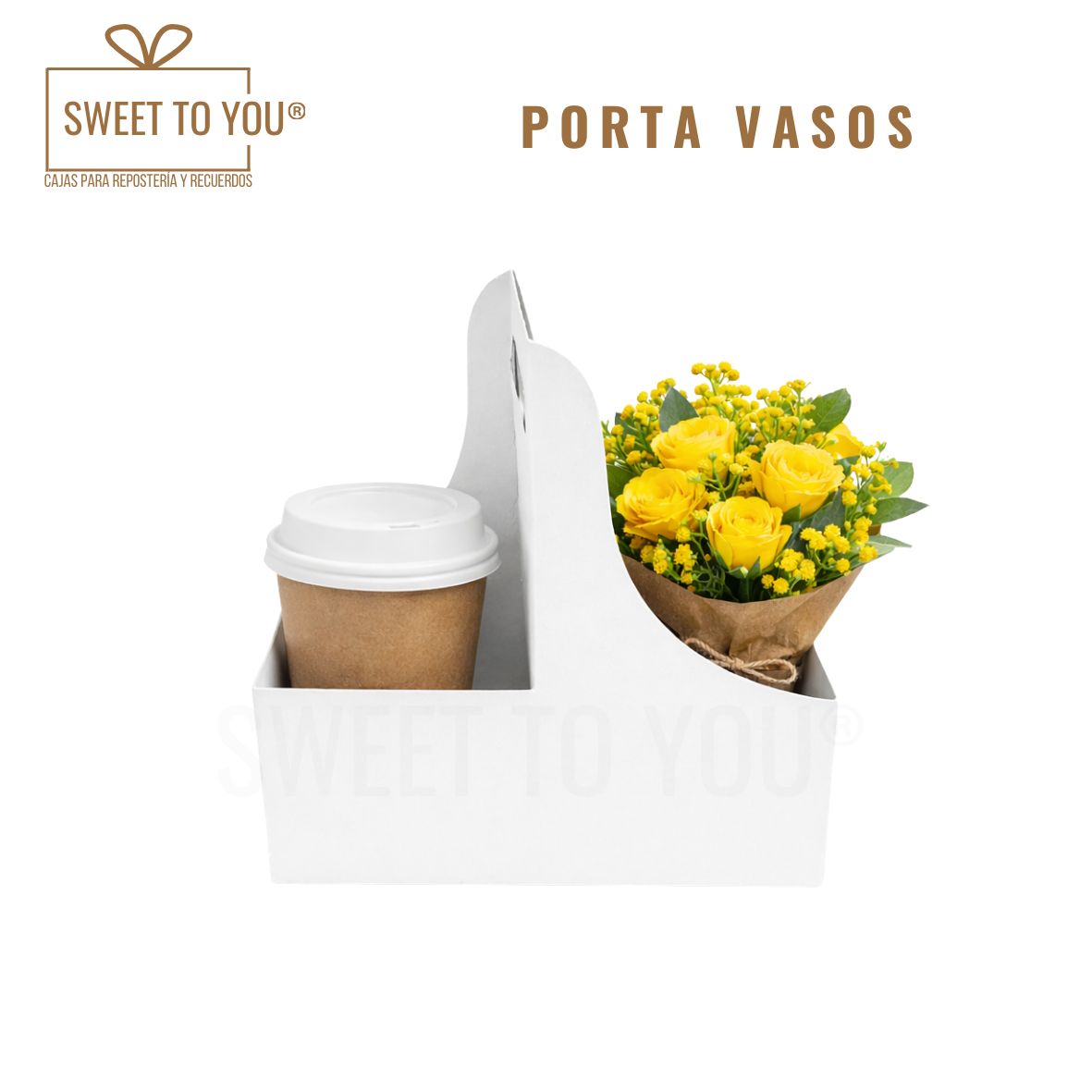 Porta Vasos P/Cafe | Blanca | 21*17*8 cm