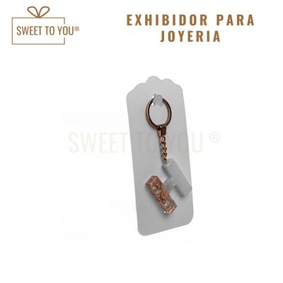 Paq. 25 Exhibidor Para Bisutería | Llaveros | B | 7x15 cm