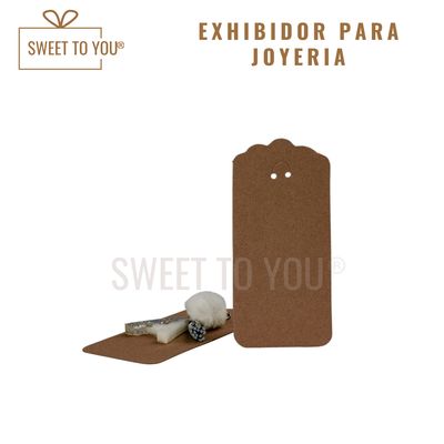 Paq. 25 Exhibidor Para Bisutería | Llaveros | C | 7x15 cm