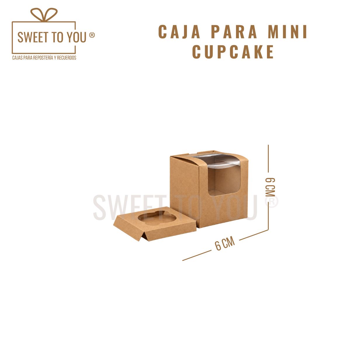 Caja Mini Cupcake | Craft | 6x6x6 cm