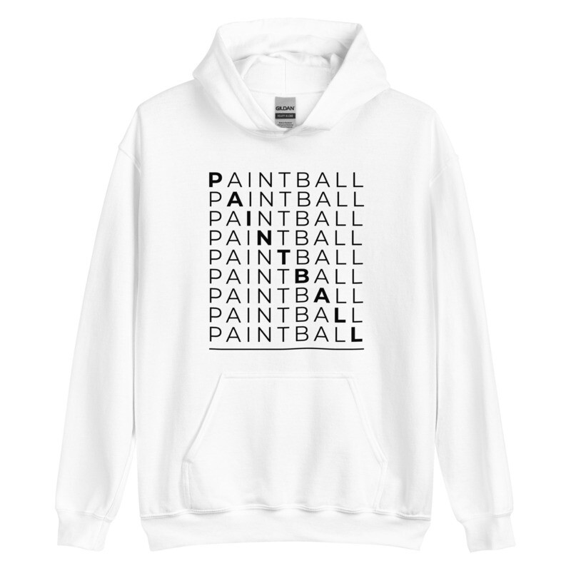 Hoodie - Paintball CROSSWORD Black Print (Multiple Colors)