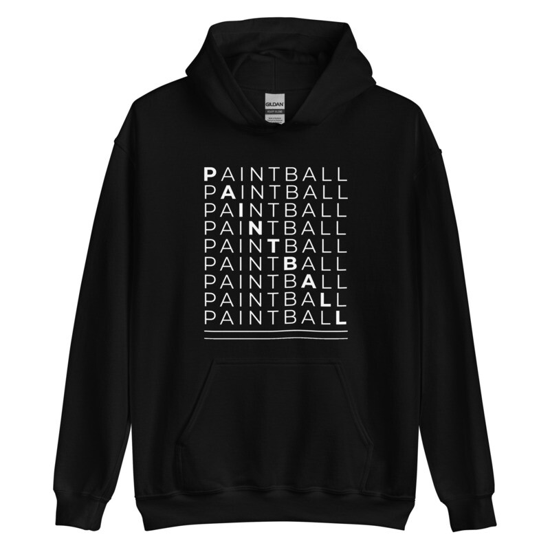 Hoodie - Paintball CROSSWORD White Print (Multiple Colors)