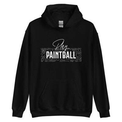 Hoodie - Paintball GEO White Print (Multiple Colors)