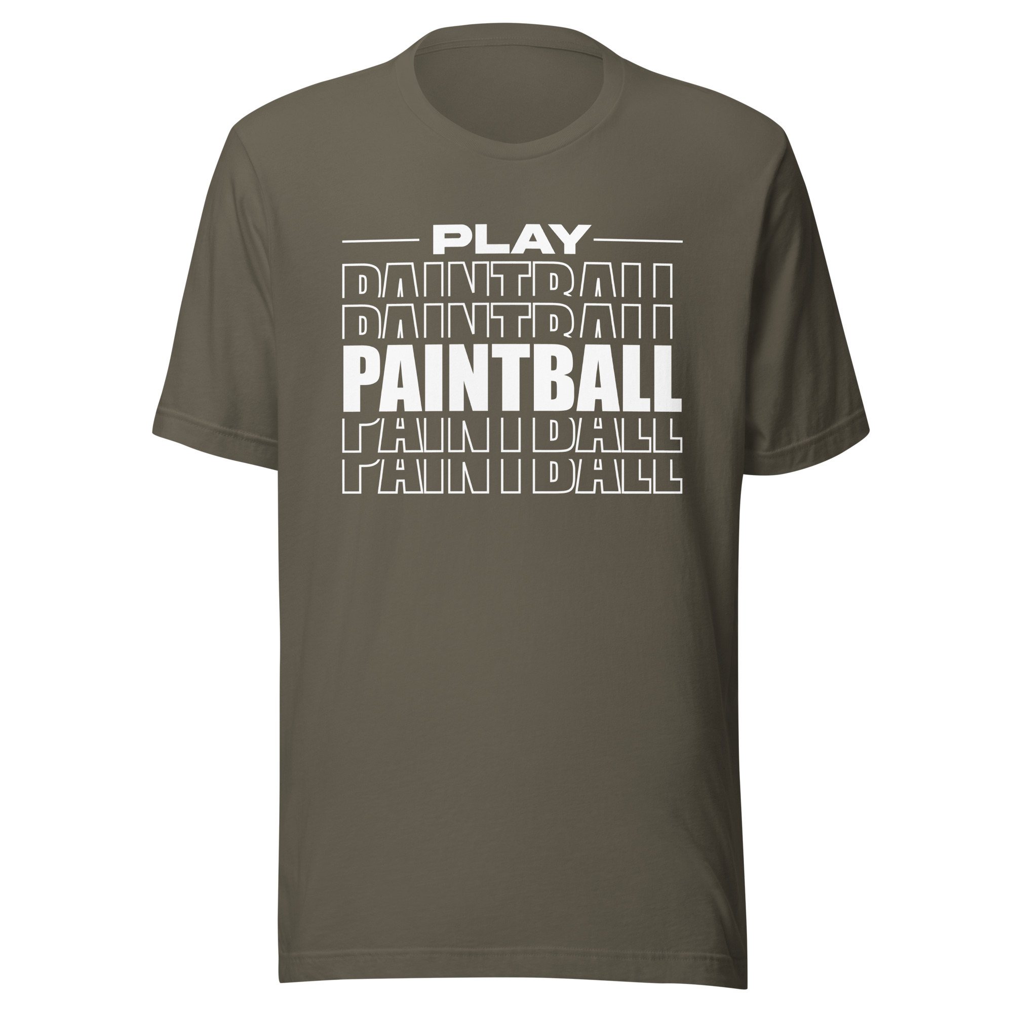 T-shirt  - Paintball STACKED White Print (Multiple Colors)