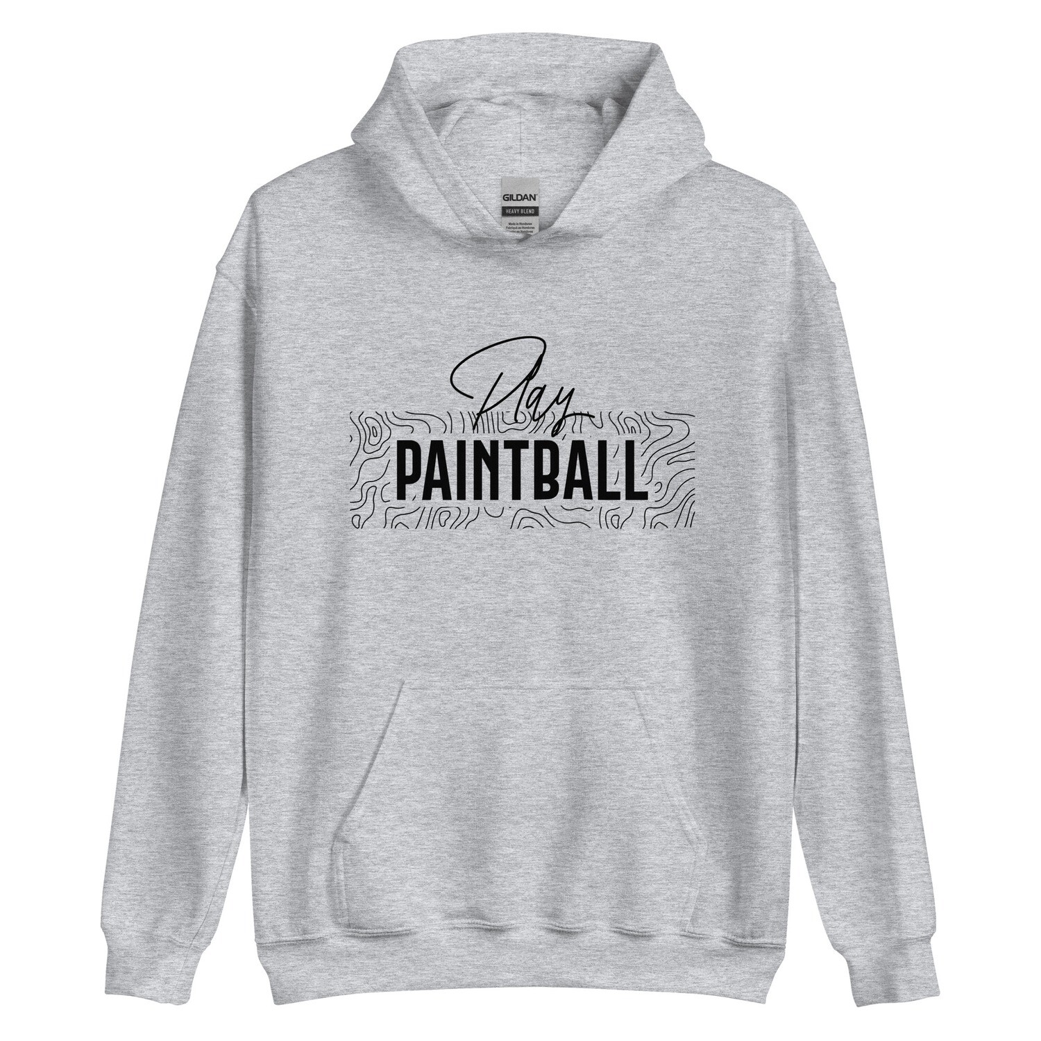 Hoodie - Paintball GEO Black Print (Multiple Colors)