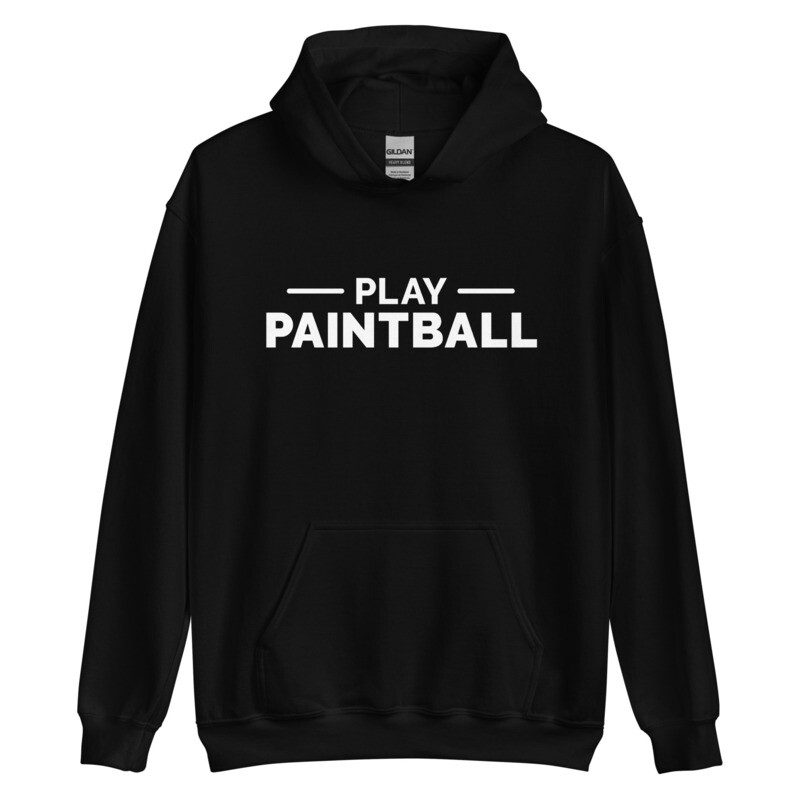 Hoodie - Paintball STATEMENT White Print (Multiple Colors)