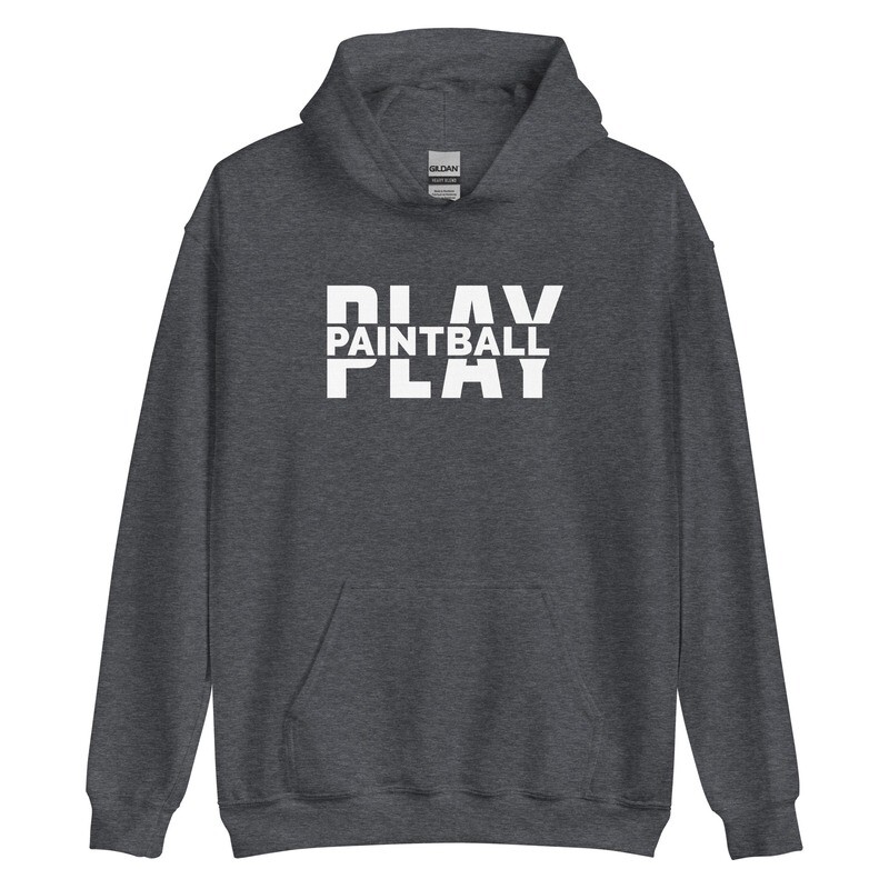 Hoodie - Paintball BIG PLAY White Print (Multiple Colors)