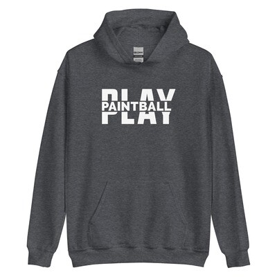 Hoodie - Paintball BIG PLAY White Print (Multiple Colors)