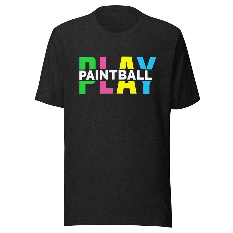 T-shirt - Paintball BIG PLAY Neon Print (Multiple Colors)