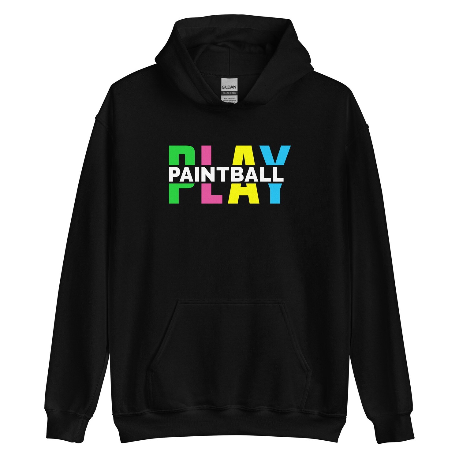 Hoodie - Paintball BIG PLAY Neon Print (Multiple Colors)