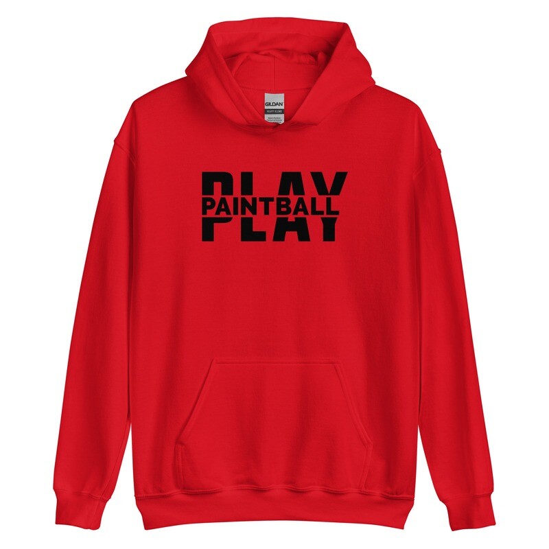 Hoodie - Paintball BIG PLAY Black Print (Multiple Colors)